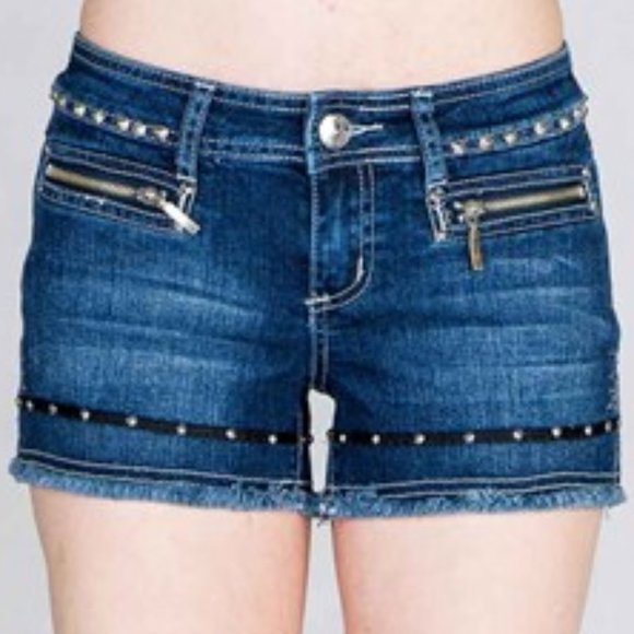 Frayed Denim Shorts - Picture 1 of 5